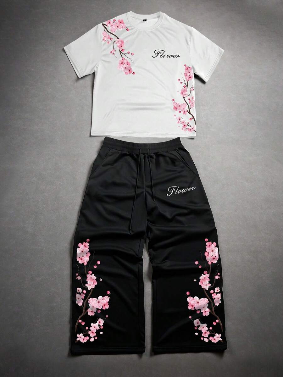 Printed Floral Shirt - Manfinity EMRG Casual T-shirt voor heren