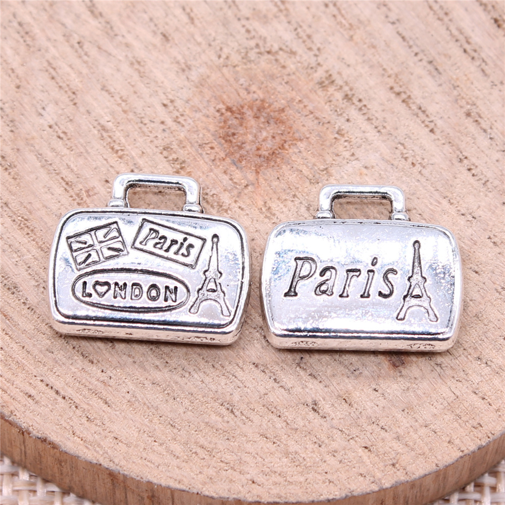 Vintage Fashion London - 10 stuks 16x14mm (0.63x0.55inch) Antiek Zilver