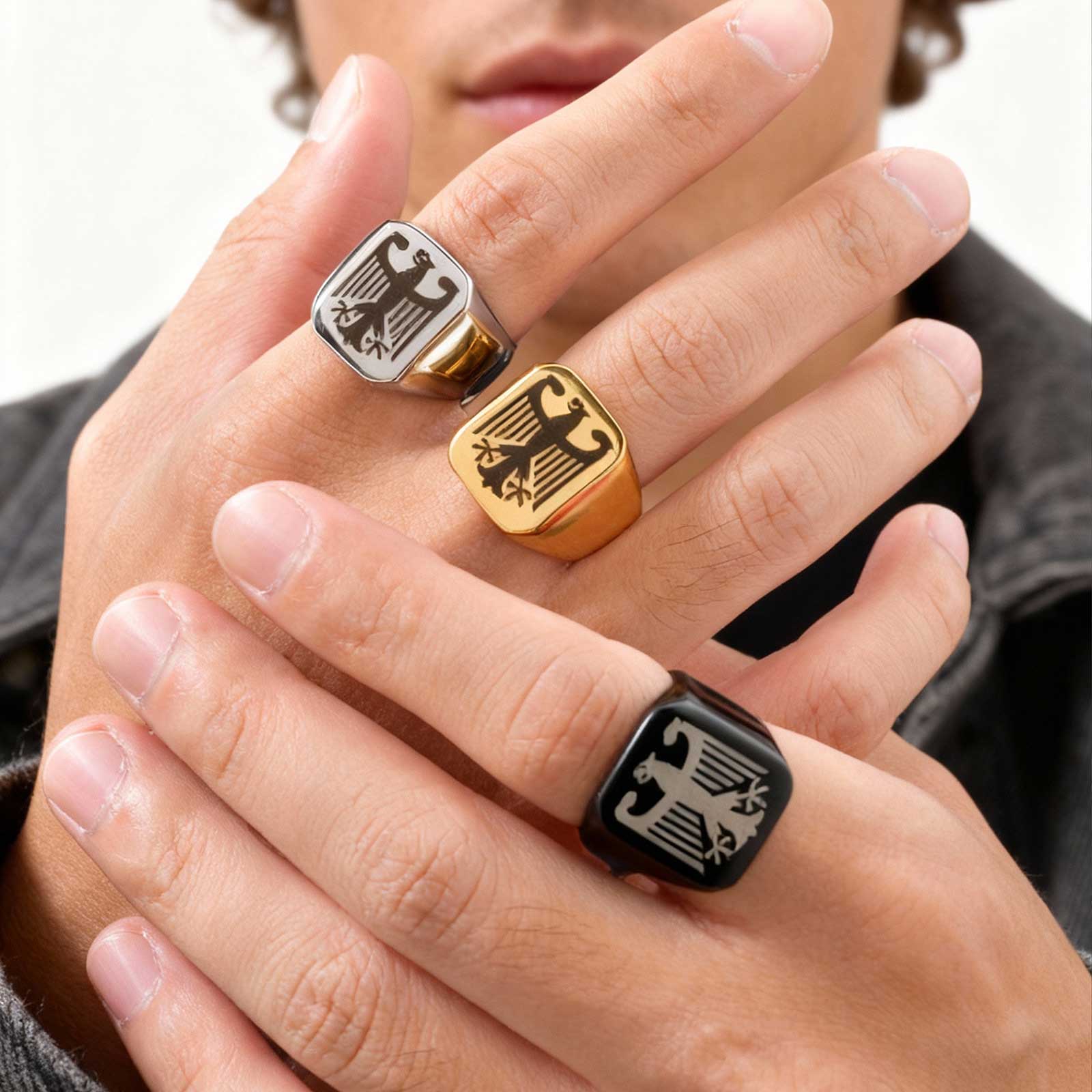 Vintage Fashion Wholesale - Aangepaste Flying Hawk Eagle Ring Cool