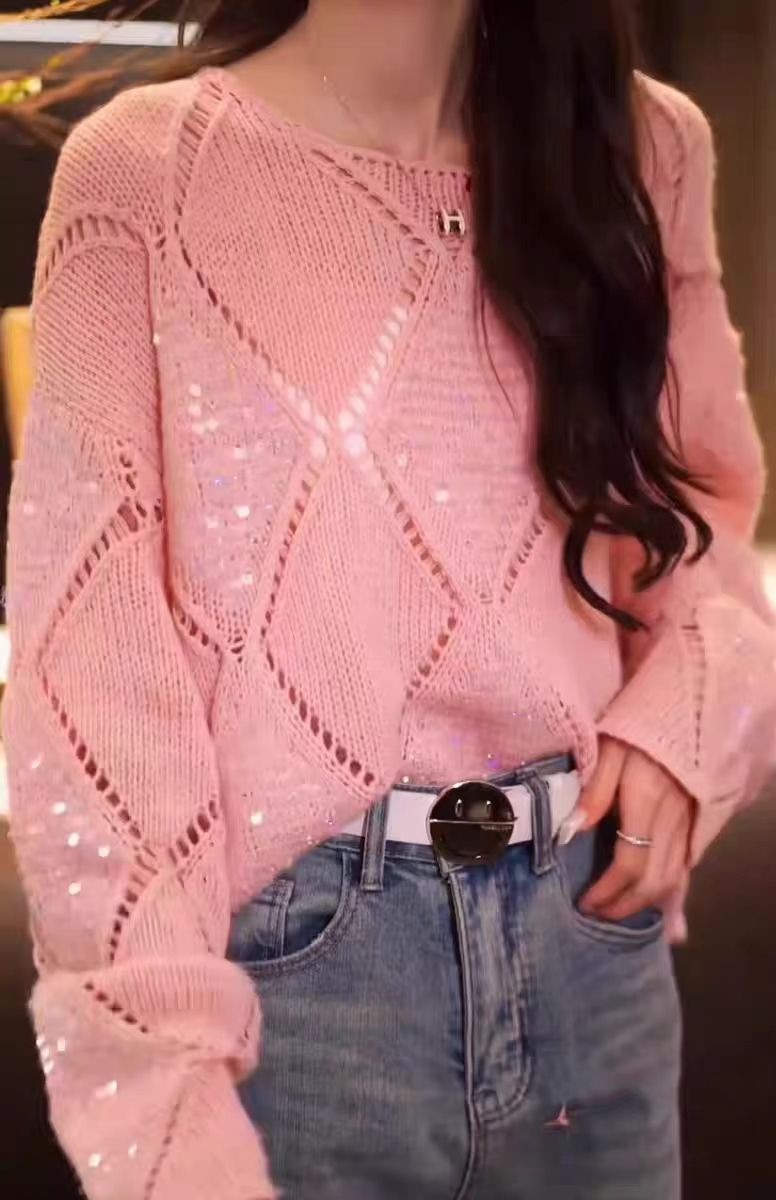 Crochet Top Boho - Dames Boho Chic O-hals trui met