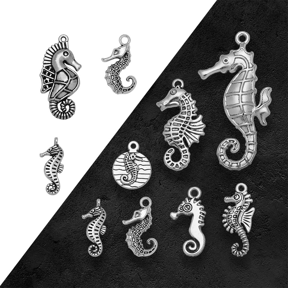 Vintage Fashion Resale - Antiek Zilver Plated Ocean Life Seahorse