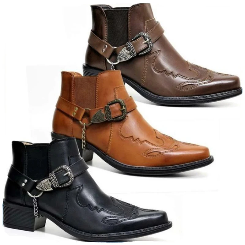 Vintage Fashion Jewelry - Mode 2026 Heren Vintage Cowboy Boots