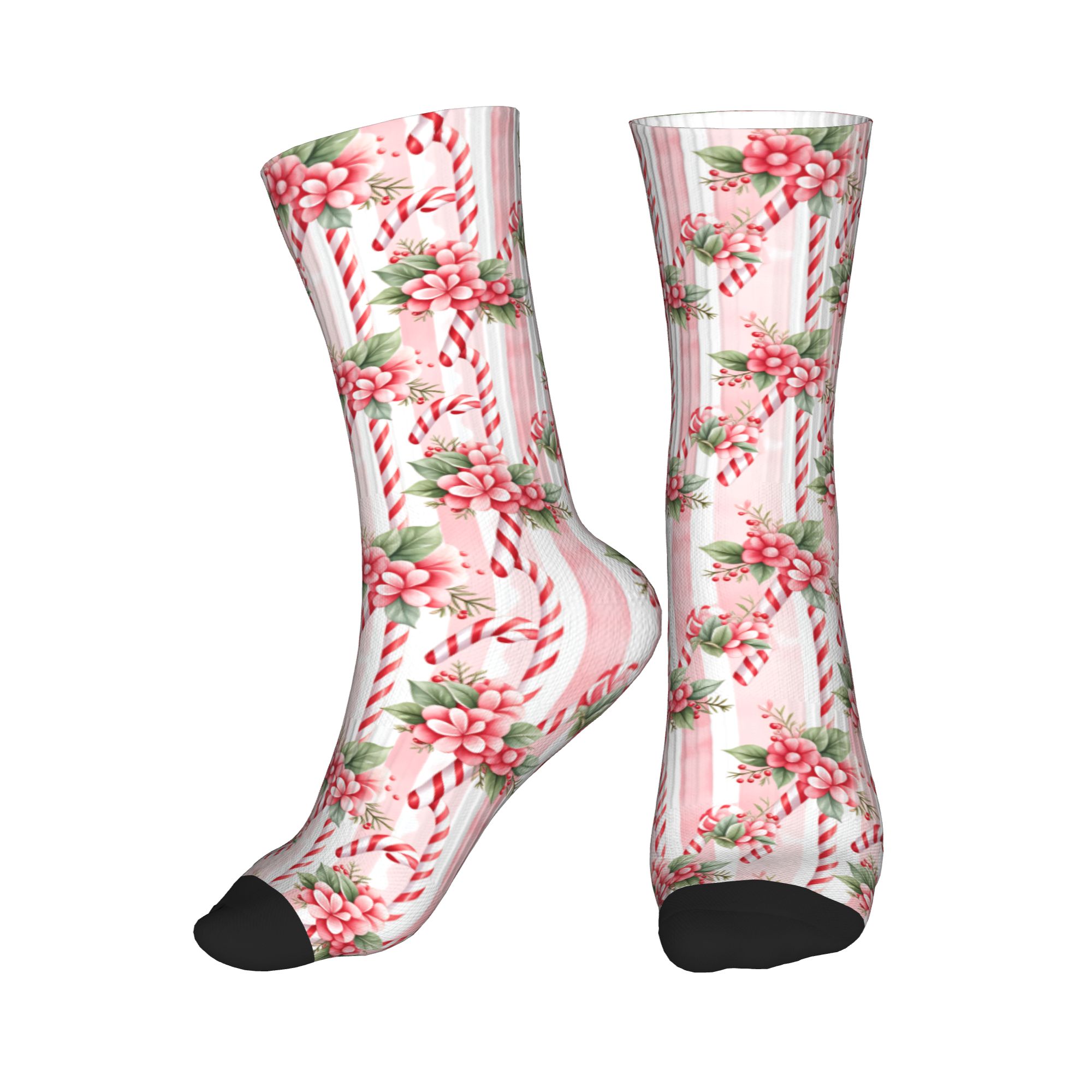 Vintage Fashion For Men - Modeprint Vintage roze snoepriet kerstpatroon sokken