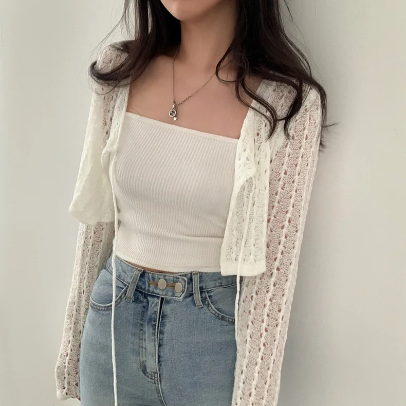 Dames crop-vest met strik aan  - Crochet Top Boho recensie en prijs