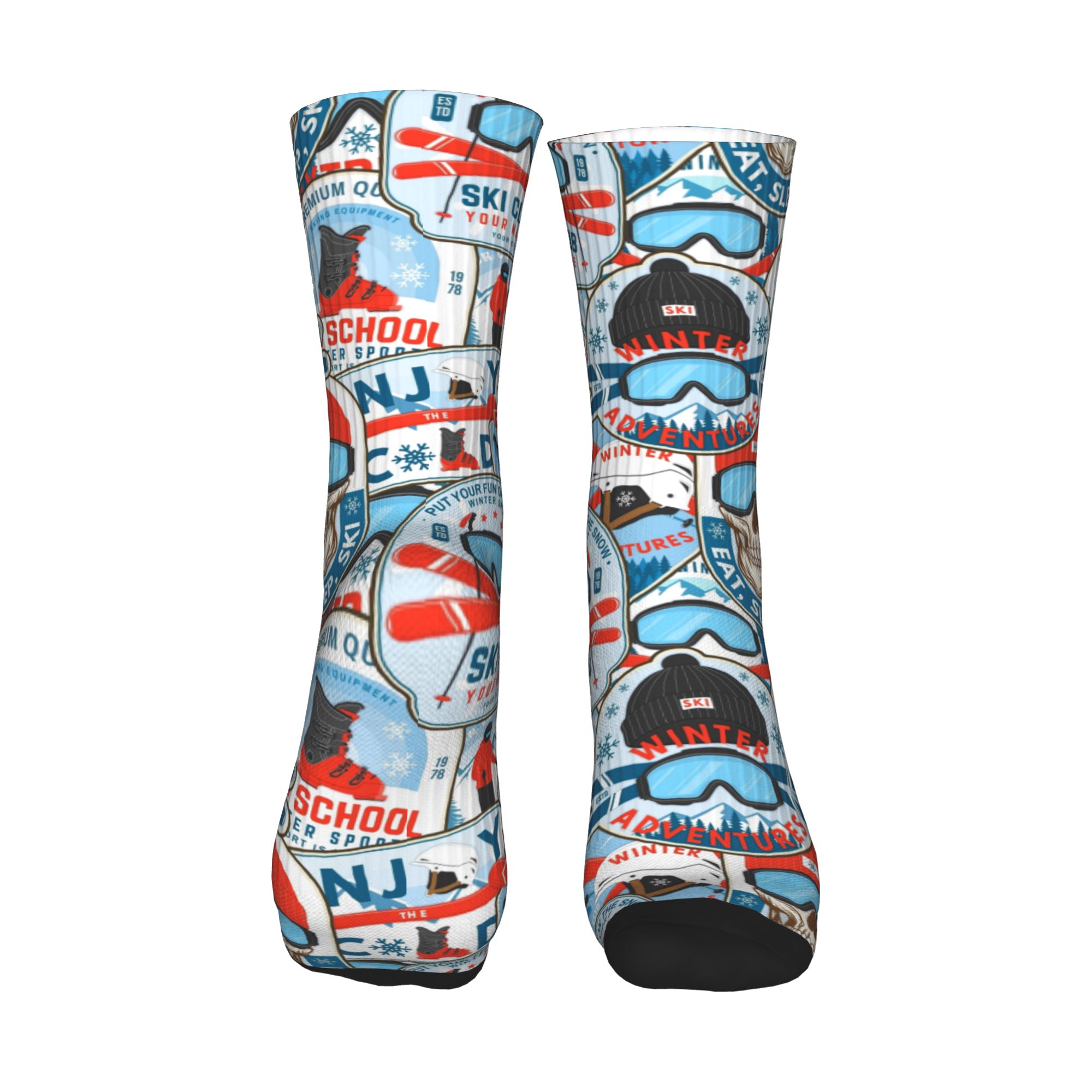 Vintage rood blauwe Ski Club n - Vintage Fashion For Men recensie en prijs
