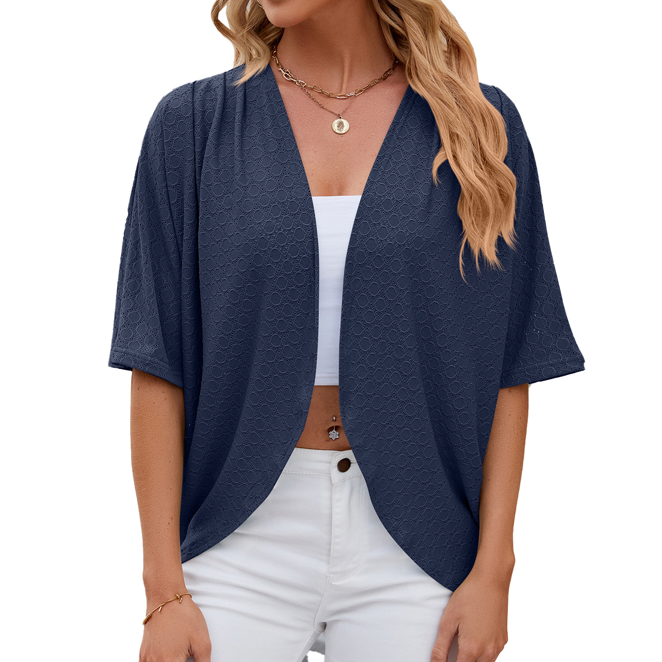 2024 Elegante Dames Mid Mouw C - Crochet Top Boho recensie en prijs