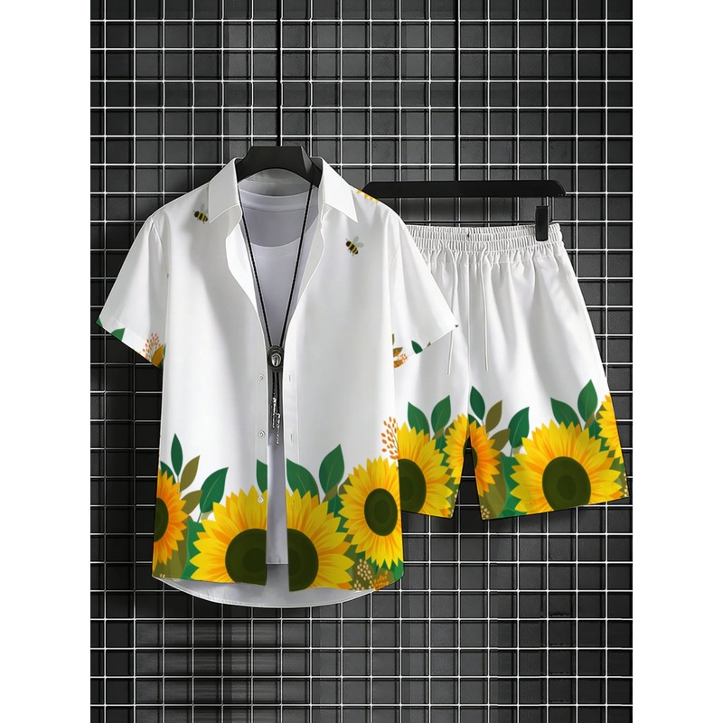 Heren overhemd en korte broek  - Printed Floral Shirt recensie en prijs