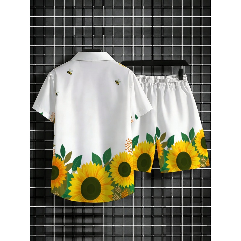 Heren overhemd en korte broek  - Printed Floral Shirt recensie en prijs