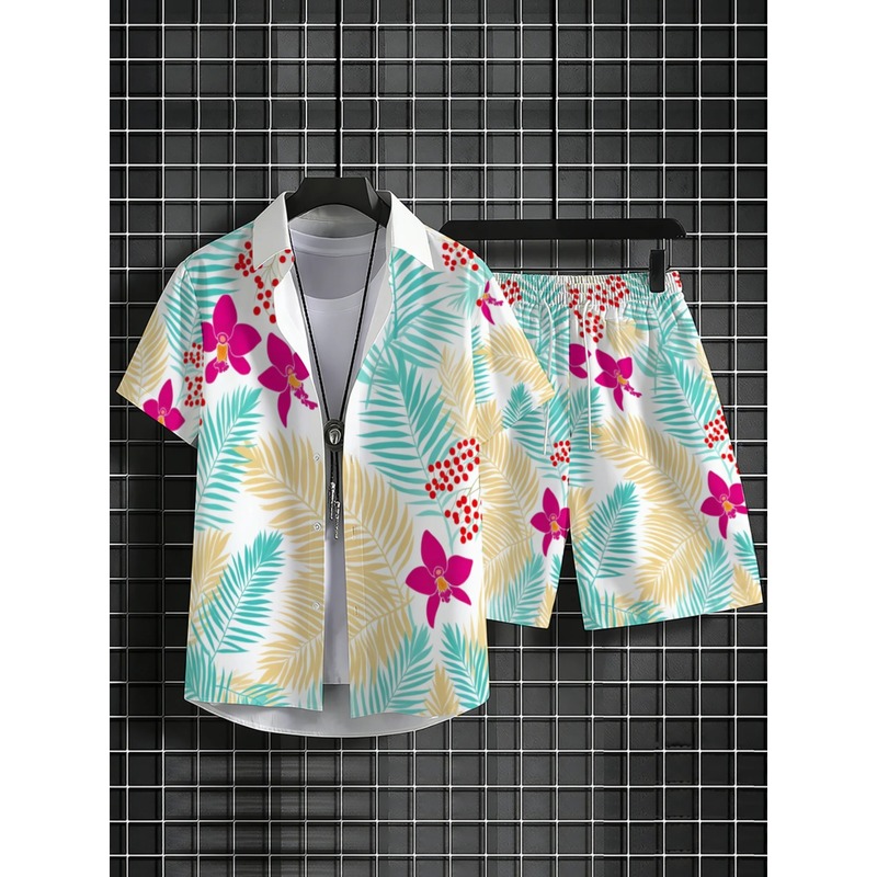 Herenset met tropische bloemen - Printed Floral Shirt recensie en prijs