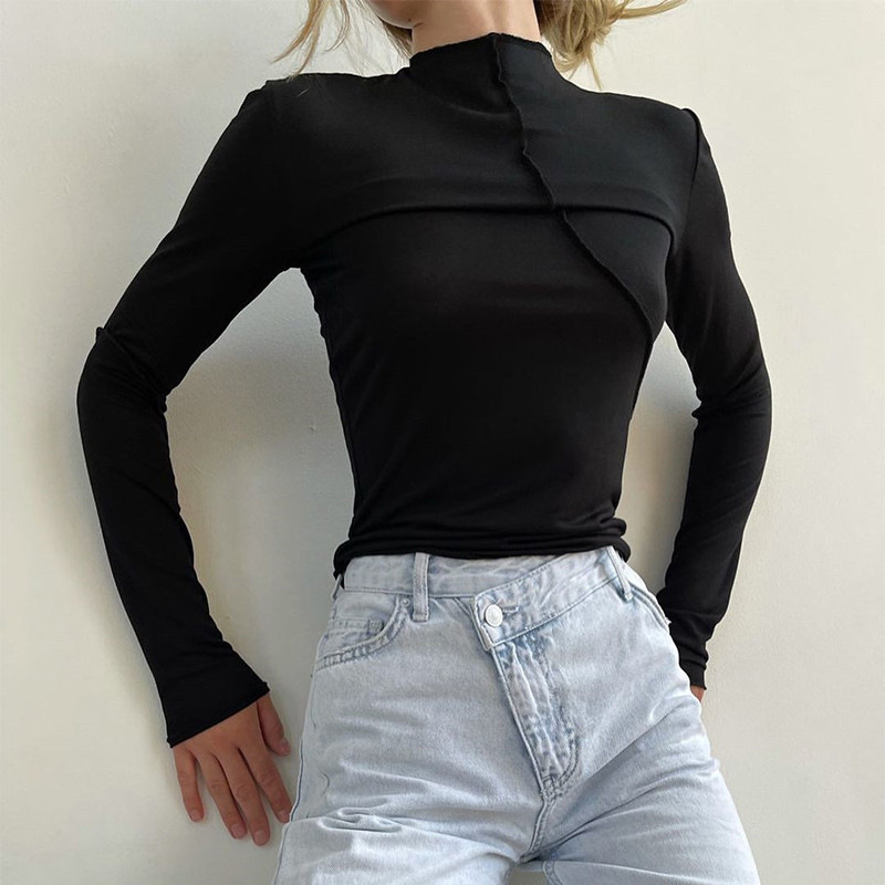 2025 Herfst Coltrui Y2K T-shir - Turtleneck Knit 90S recensie en prijs