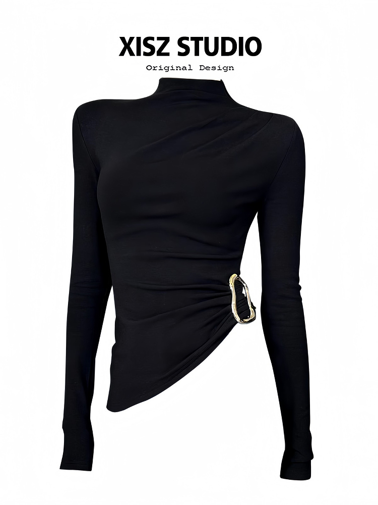 Vrouwen Zwart Gothic T-shirt H - Turtleneck Knit 90S recensie en prijs