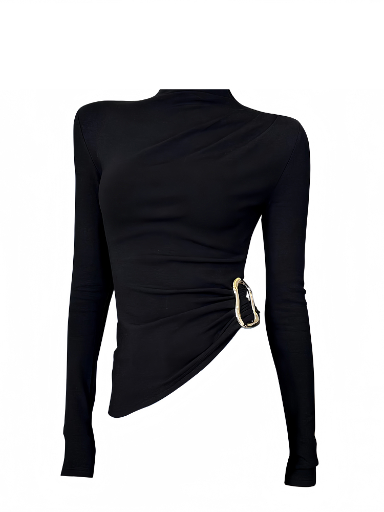 Vrouwen Zwart Gothic T-shirt H - Turtleneck Knit 90S recensie en prijs