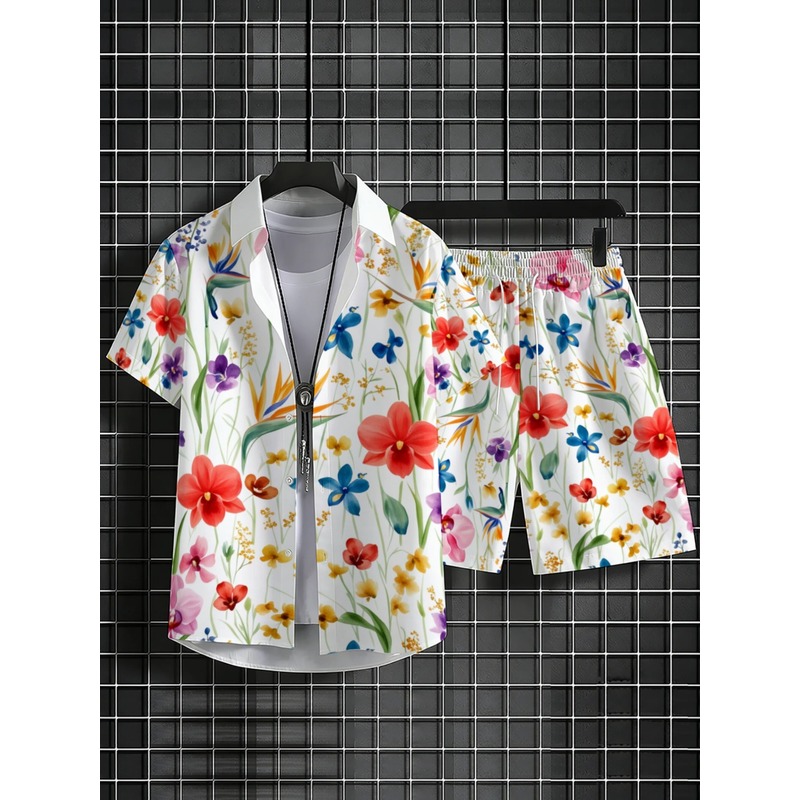 Herens zomerset met bloemenpri - Printed Floral Shirt recensie en prijs