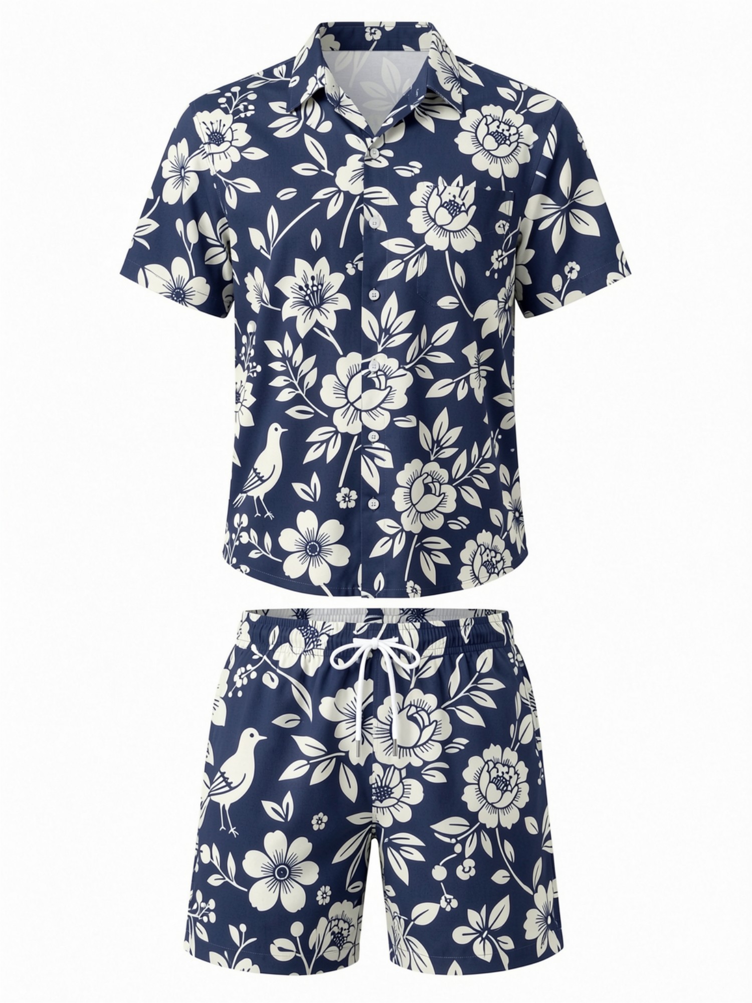 Heren bloemenhemd met korte mo - Printed Floral Shirt recensie en prijs