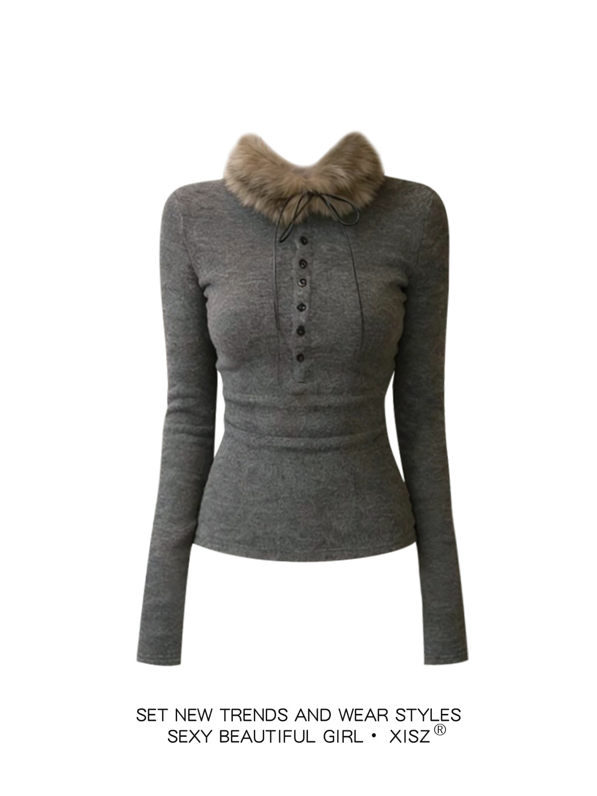 Vrouwen Grijs GothicT-shirt Ha - Turtleneck Knit 90S recensie en prijs