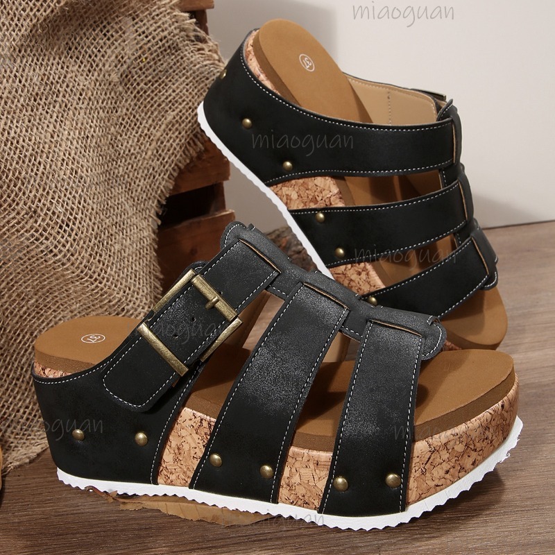 Vintage gespsluiting wedge san - Vintage Outdoor Fashion recensie en prijs