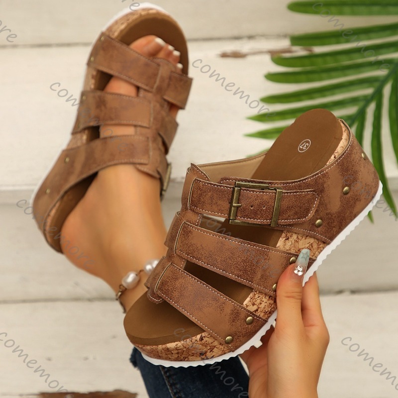 Vintage gespsluiting wedge san - Vintage Outdoor Fashion recensie en prijs