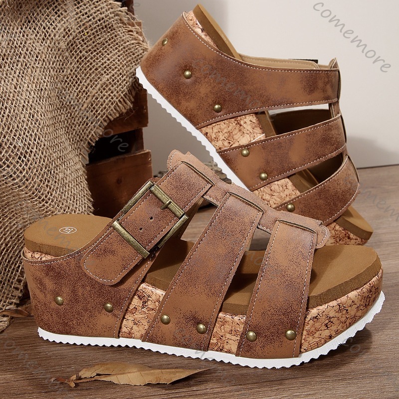 Vintage gespsluiting wedge san - Vintage Outdoor Fashion recensie en prijs