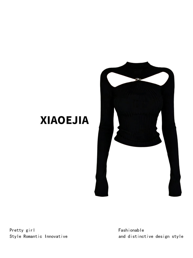 Vrouwen Zwart GothicT-shirt Ha - Turtleneck Knit 90S recensie en prijs