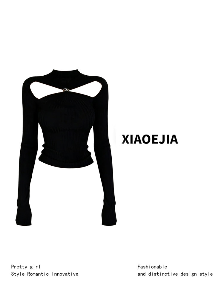 Vrouwen Zwart GothicT-shirt Ha - Turtleneck Knit 90S recensie en prijs