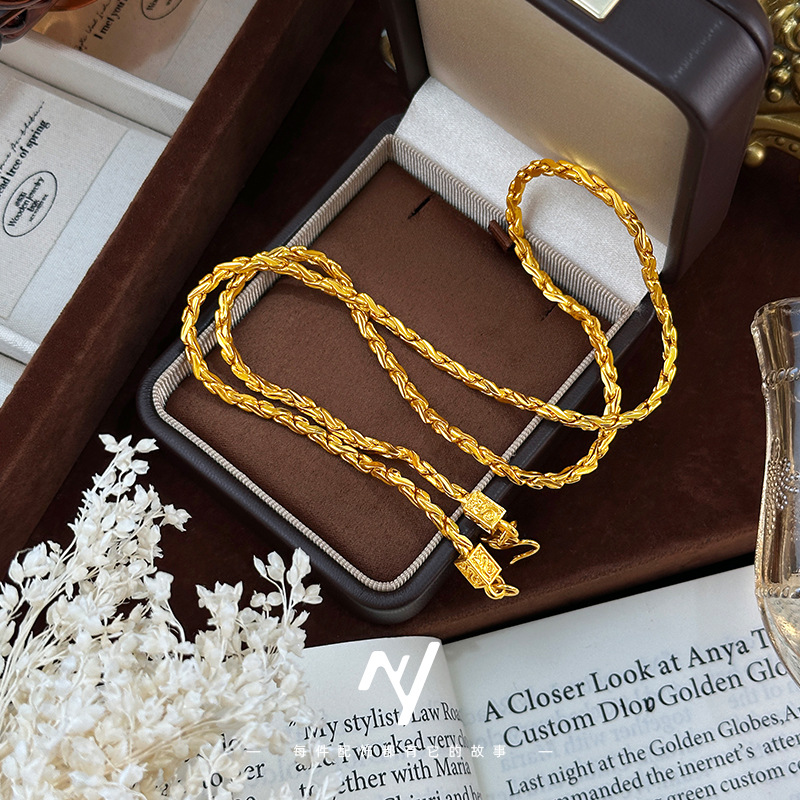 9999 24K echt gouden ketting i - Vintage Fashion Store recensie en prijs