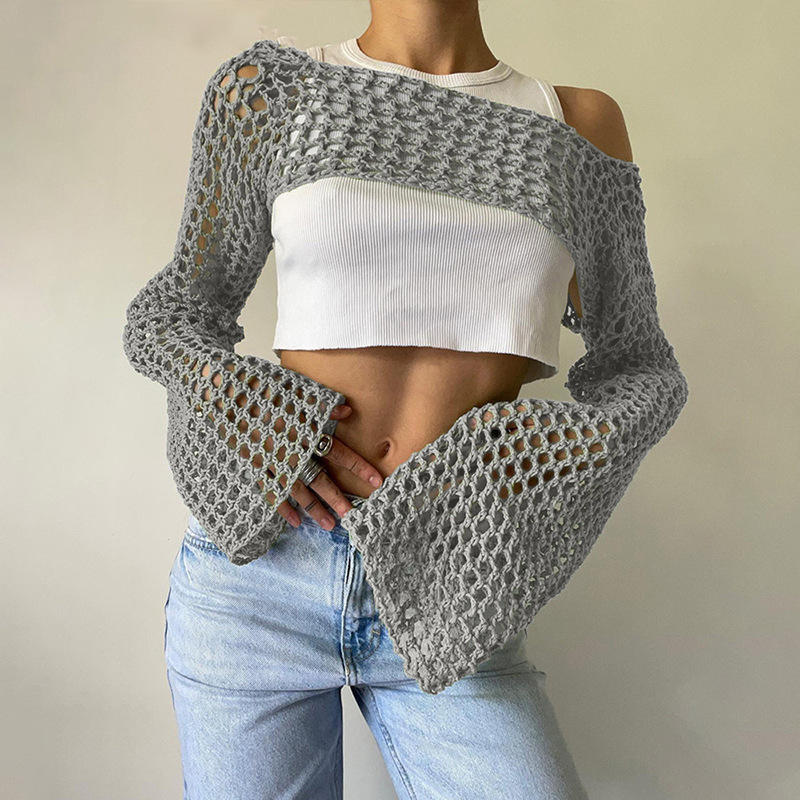 Lange mouw gehaakte crop top z - Crochet Top Boho recensie en prijs