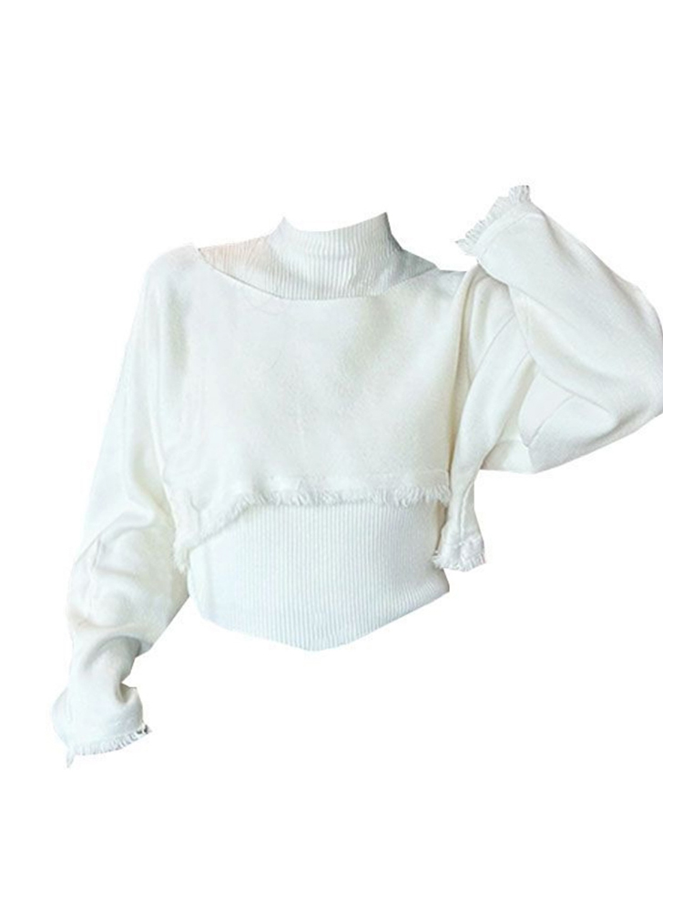 Vrouwen groene trui gebreide t - Turtleneck Knit 90S recensie en prijs