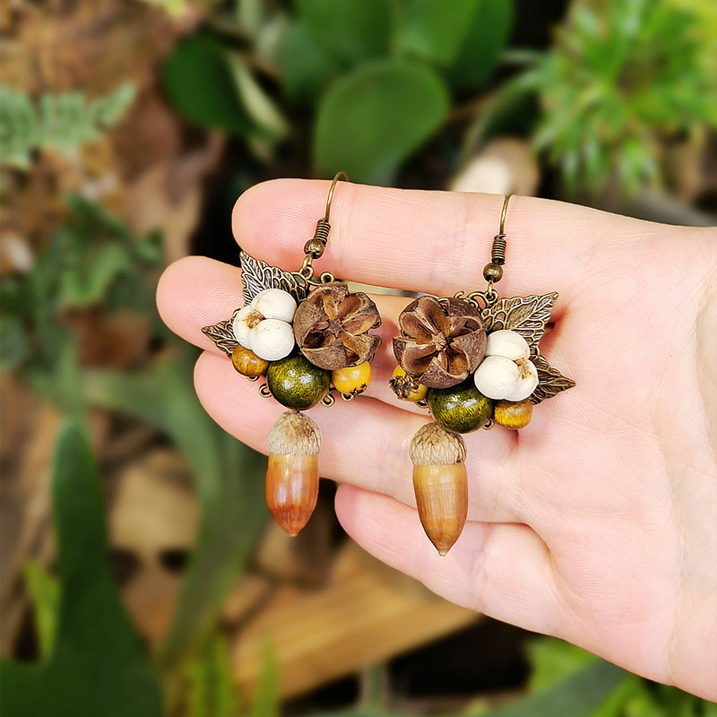 Vintage houten plantenoorbelle - Vintage Fashion Wholesale recensie en prijs