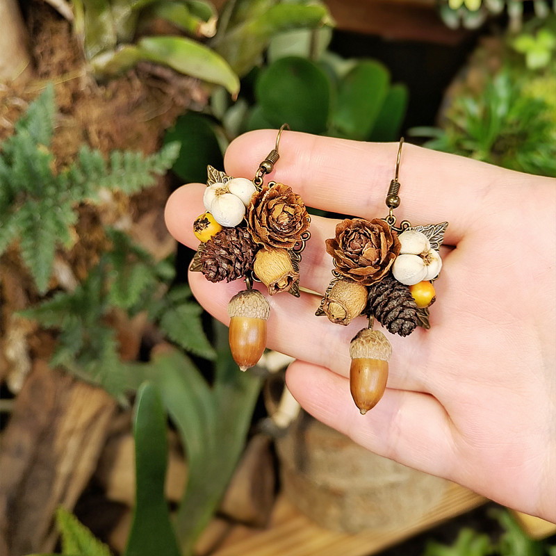 Vintage houten plantenoorbelle - Vintage Fashion Wholesale recensie en prijs