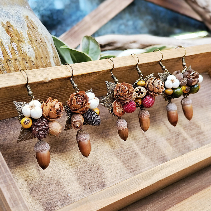 Vintage houten plantenoorbelle - Vintage Fashion Wholesale recensie en prijs