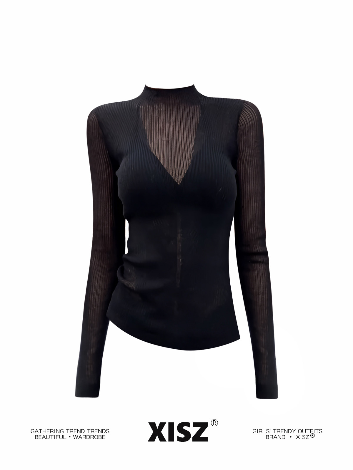 Vrouwen Zwart GothicT-shirt Ha - Turtleneck Knit 90S recensie en prijs