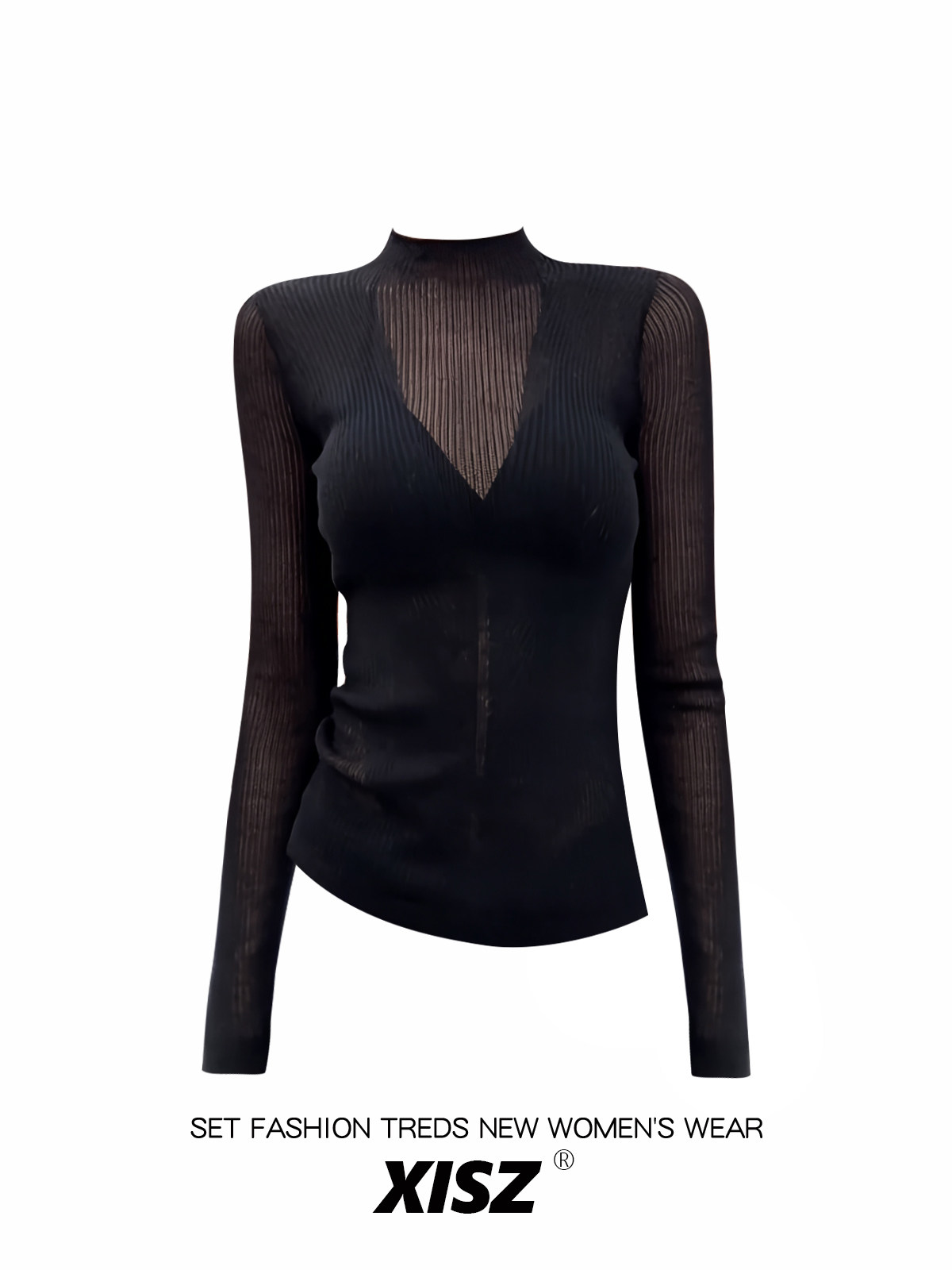 Vrouwen Zwart GothicT-shirt Ha - Turtleneck Knit 90S recensie en prijs